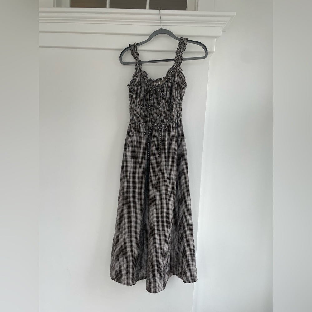 Small gingham strap dress